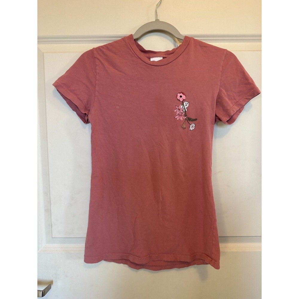 Womens RIPNDIP T Shirt Size S Pink Floral Flowers